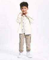 Sovereign Code Little Boys Snap Front Long Sleeve Button-Up Shirt