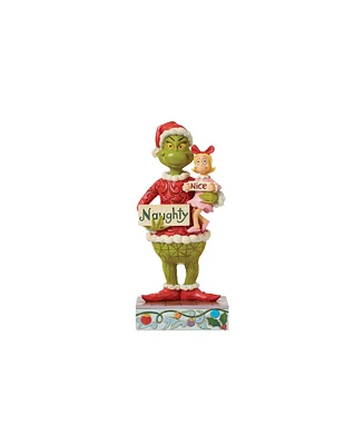 Jim Shore Grinch and Cindy Lou Naughty and Nice Signs Figurine