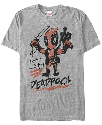 Fifth Sun Mens Deadpool Dad Short Sleeve T-Shirt