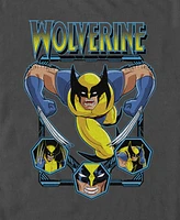 Fifth Sun Mens Wolverine Animated Attack Short Sleeve T-Shirt