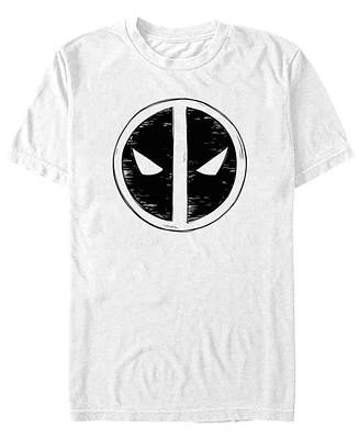 Fifth Sun Mens Deadpool Scribble Emblem Short Sleeve T-Shirt