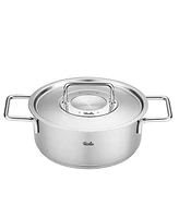 Fissler Pure Collection Stainless Steel Quart Rondeau with Metal Lid