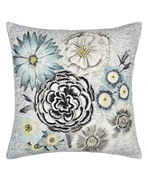 Designers Guild Millefiori Delft Linen Embroidered Decorative Pillow