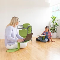 ECR4Kids The Surf Storage Rack, Stores 10 Portable Lap Desks, Silver