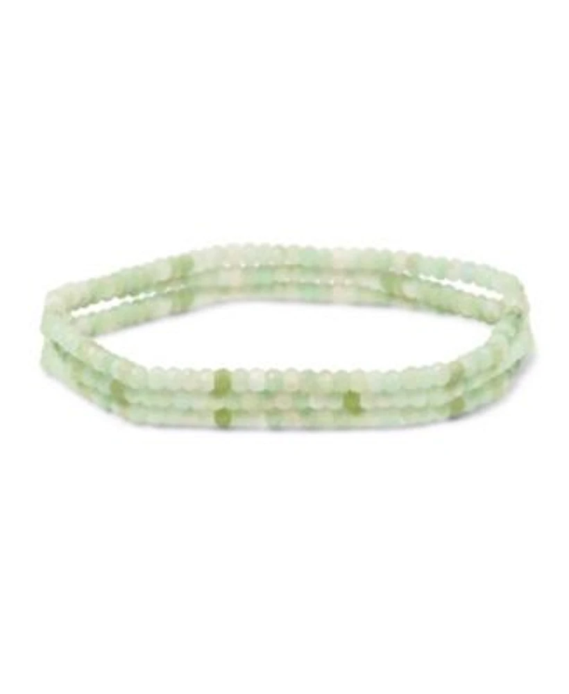 Bling Jewelry Natural Seed Beads Stretch Bracelet Set Of 3 Strands