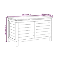 vidaXL Patio Storage Box 39"x19.5"x23" Solid Wood Fir