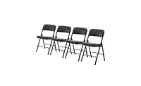 Slickblue 4-Pack Metal Folding Chairs with Padded Seat & Back – Ideal for Home, Office, Indoor & Outdoor Events, Parties, Weddings