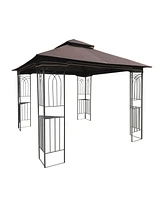 Slickblue 10x10 Outdoor Patio Gazebo Canopy Tent with Ventilated Roof and Mosquito Netting for Insect Protection