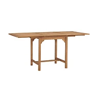 vidaXL Extending Patio Table (43.3"-63")x31.5"x29.5" Solid Teak Wood