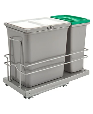 Rev-a-Shelf Undermount Pullout Trash Can Recycle Bin w/ Soft-close, 5SBWC-815S-1