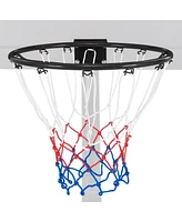 Sugift 15 Inch Basketball Rim Goal Replacement with All Weather Net and Mounting Hardware