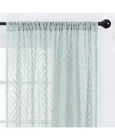 Chanasya Premium Quatrefoil Voile Sheer Curtains - 2-Panel Light Filtering for Living Room, Bedroom
