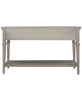 Slickblue Classic Retro Style Console Table with Three Top Drawers and Open Bottom Shelf, Easy Assembly