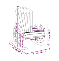 vidaXL Rocking Adirondack Chair Solid Wood Fir