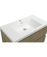 Slickblue 36" Floating Bathroom Vanity with Sink for Modern, Space-Saving Design and Storage