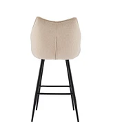 Slickblue 26'' Modern Counter Height Bar Stools Set of 2 Stylish Chairs for Contemporary Dining