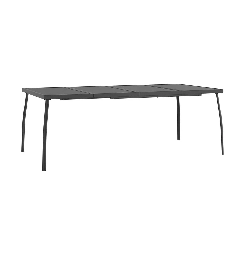 vidaXL Patio Table Anthracite 78.7"x39.4"x28.3" Steel Mesh