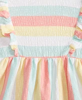 First Impressions Baby Girls Knit Gauze Striped Dress Set, Created for Macy's