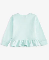 First Impressions Baby Girls Long-Sleeve Heart Ruffled-Hem Sweatshirt, Created for Macy's