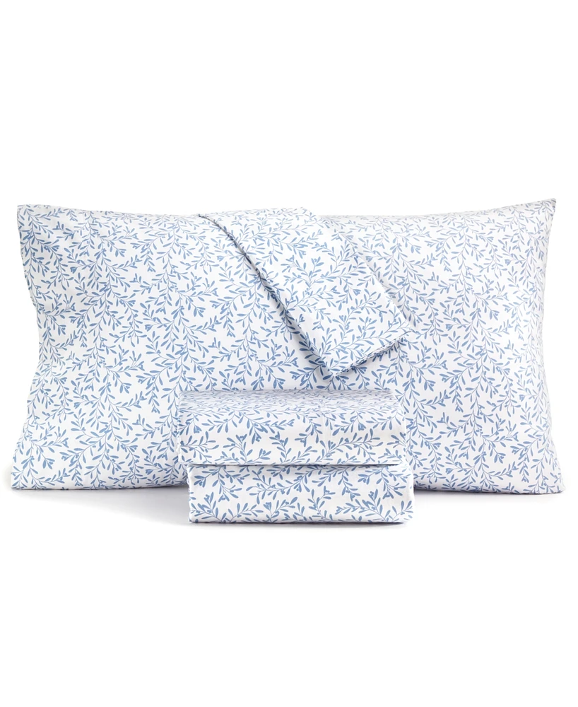 Charter Club 550 Thread Count Printed Cotton 4-Pc. Sheet Set, Full, Exclusively at Macy's