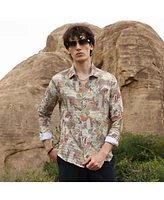 Men's Multicolour Artistic Botanical Shirt
