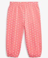 First Impressions Baby Girls Tonal Hearts Printed French Terry Pants, Created for Macy's