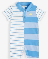 First Impressions Baby Rugby Striped Polo Sunsuit, Created for Macy's