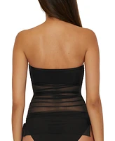 Becca Women's Muse Mixed-Media Bandeau Tankini Top