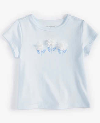 First Impressions Baby Girls Short-Sleeve 3D-Flowers Graphic T-Shirt, Exclusively at Macy's