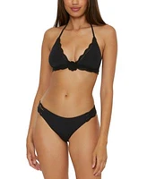 Becca Womens Colette Crochet Trim Bikini Top Bikini Bottoms