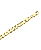 22" Open Curb Link Chain Necklace (7mm) in Solid 14k Gold