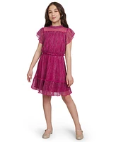 Bcbg Girls Big Flutter Sleeves Pleated Dress