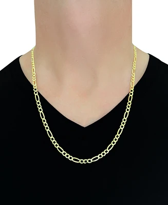 Italian Gold Figaro Link 24" Chain Necklace (5mm) in Solid 14k Gold