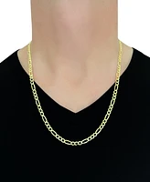 Italian Gold Figaro Link 24" Chain Necklace (5mm) in Solid 14k Gold