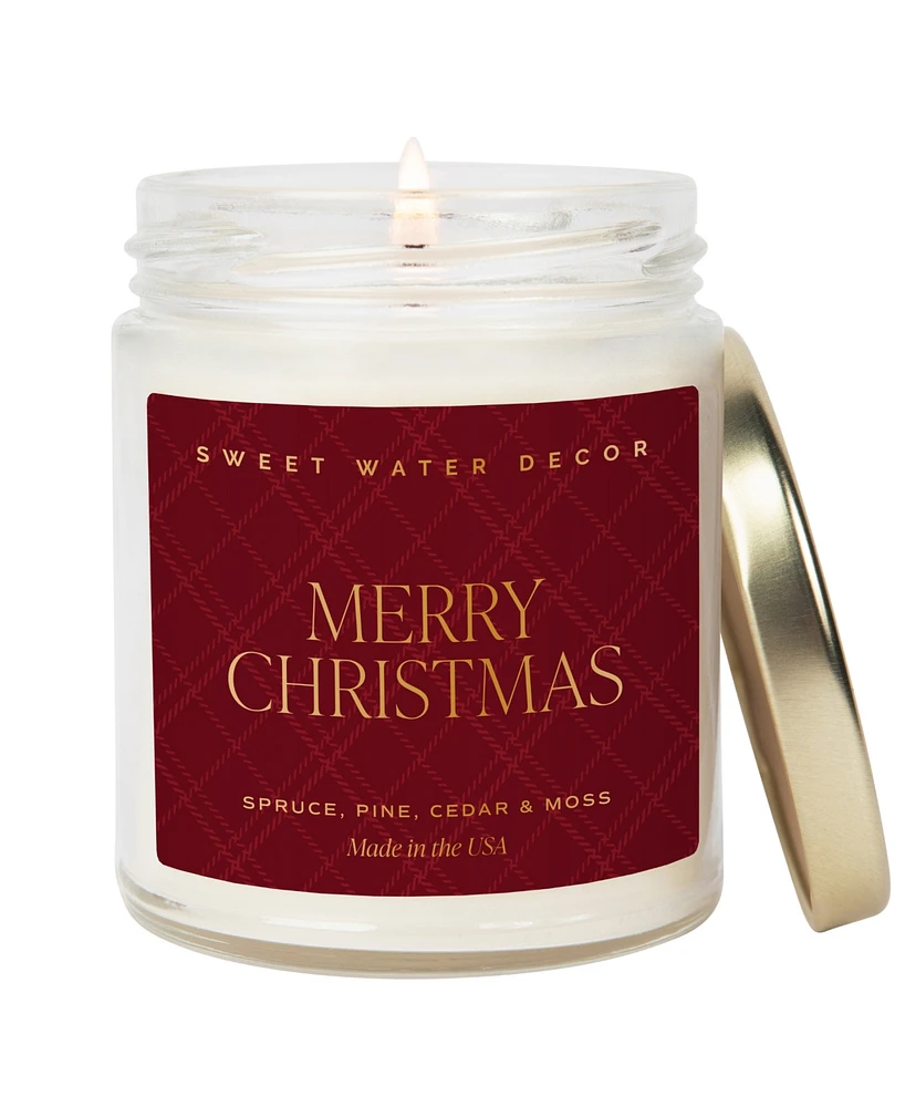 Sweet Water Decor Merry Christmas Candle, 9 oz.