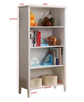 Kings Brand Furniture Samuel 4-Shelf Wood Bookcase