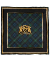 Lauren Ralph Holiday Plaid Logo Square Scarf