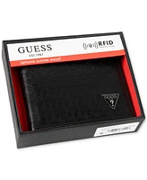 Men's Guess Cube Embossed Leather Wallet