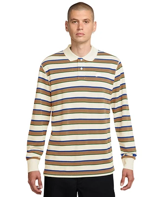 Nike Men's Long-Sleeve Striped Polo Shirt