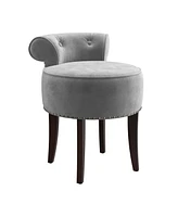 Hillsdale 22.5" Wood and Upholstered Lena Vanity Stool