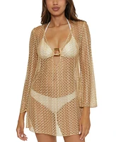 Becca Women's Golden Crochet Ring-Front Cover-Up