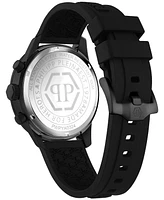 Philipp Plein Men's Chronograph Pleinmeter Black Silicone Strap Watch 44mm