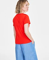 On 34th Women's Button-Shoulder T-Shirt, Created for Macy's