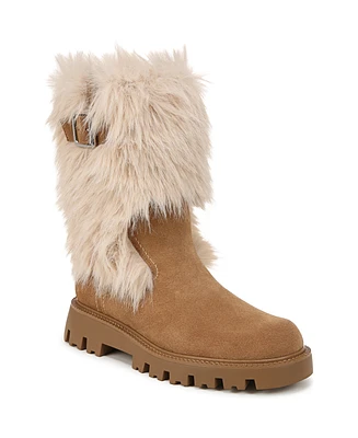 Franco Sarto Women's Brina-Fur Mid Shaft Lug Sole Boots