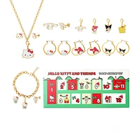 Hello Kitty Sanrio Jewelry Advent Gift Set: Earrings, Necklace, Bracelet & Charms Mix & Match Christmas Calendar Box Collection