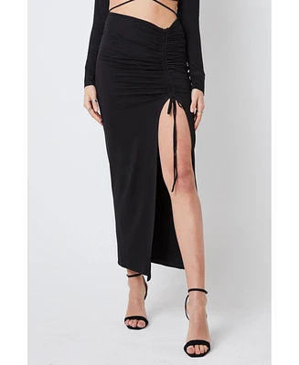 Creea the Label Women's Side Slit Maxi Skirt