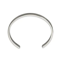 Chisel Titanium Brushed with Polished Edge Cuff Bangle