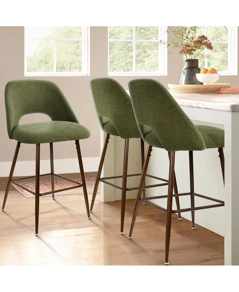 Maison Boucle 26 Inches Counter Height Bar Stools Set Of 3-Maison Boucle