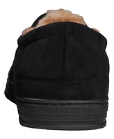 Weatherproof Men's Microsuede Twin Gore Clog with Faux Fur Lining and Indoor-Outdoor Sole Slipper