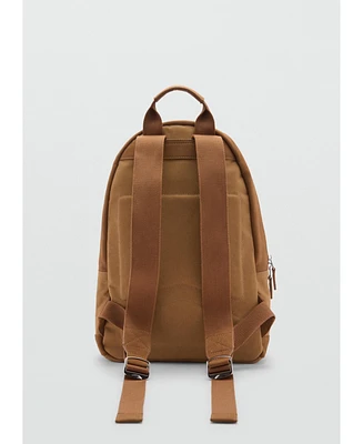 Mango Men's Canvas Mixed Backpack